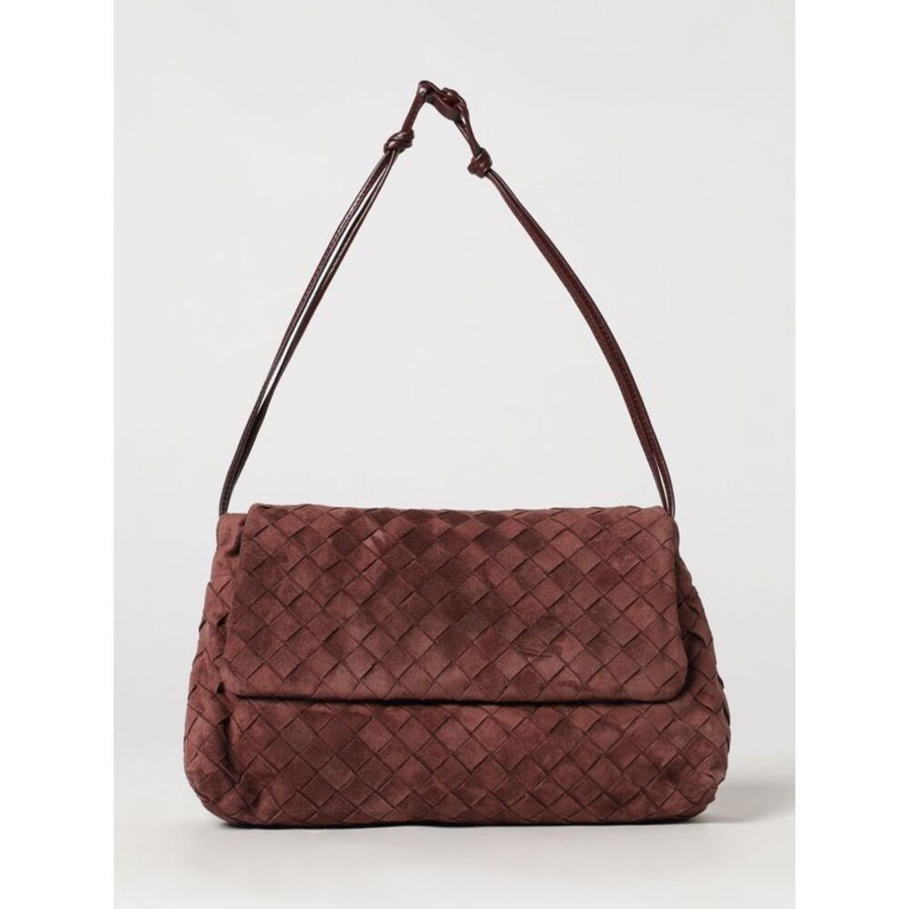 Bottega Veneta Women Woven Suede Giorno Bag Bottega Veneta